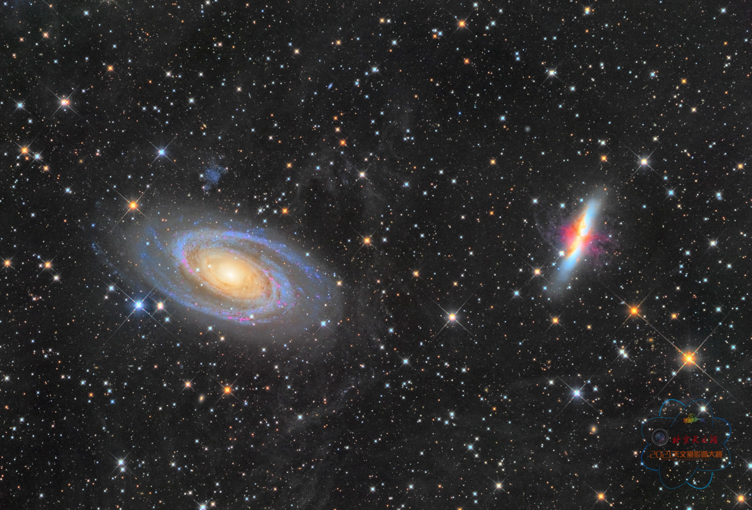 圖5. M81和M82的星系大戰(zhàn)（作者：廉鑫,；參賽主題：神秘的宇宙深處）.jpg